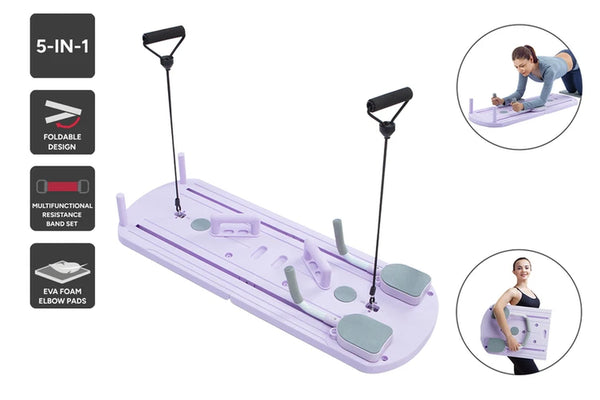 Transform Your Home Workouts with the Versatile 5-in-1 Pilates Board Reformer Set
